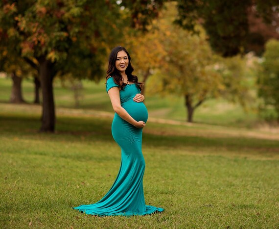 Maternity Gown-maternity Dress-fitted 