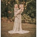 Mommy and Me Dresses-Lace Boho Dress for Photo Shoot-Maternity Dress Long Sleeves for Baby Shower-Wedding Dress Bohemian Style-BRIANA 