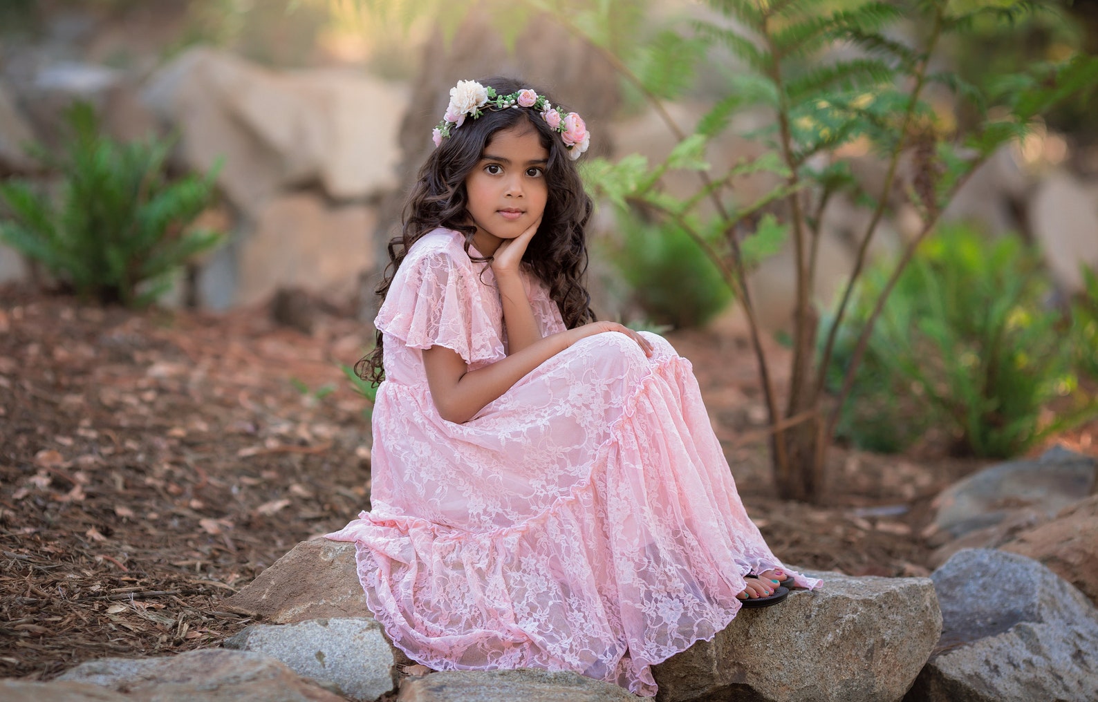 Flower Girl Lace Dressboho Lace Dress for Flower Girllace Etsy