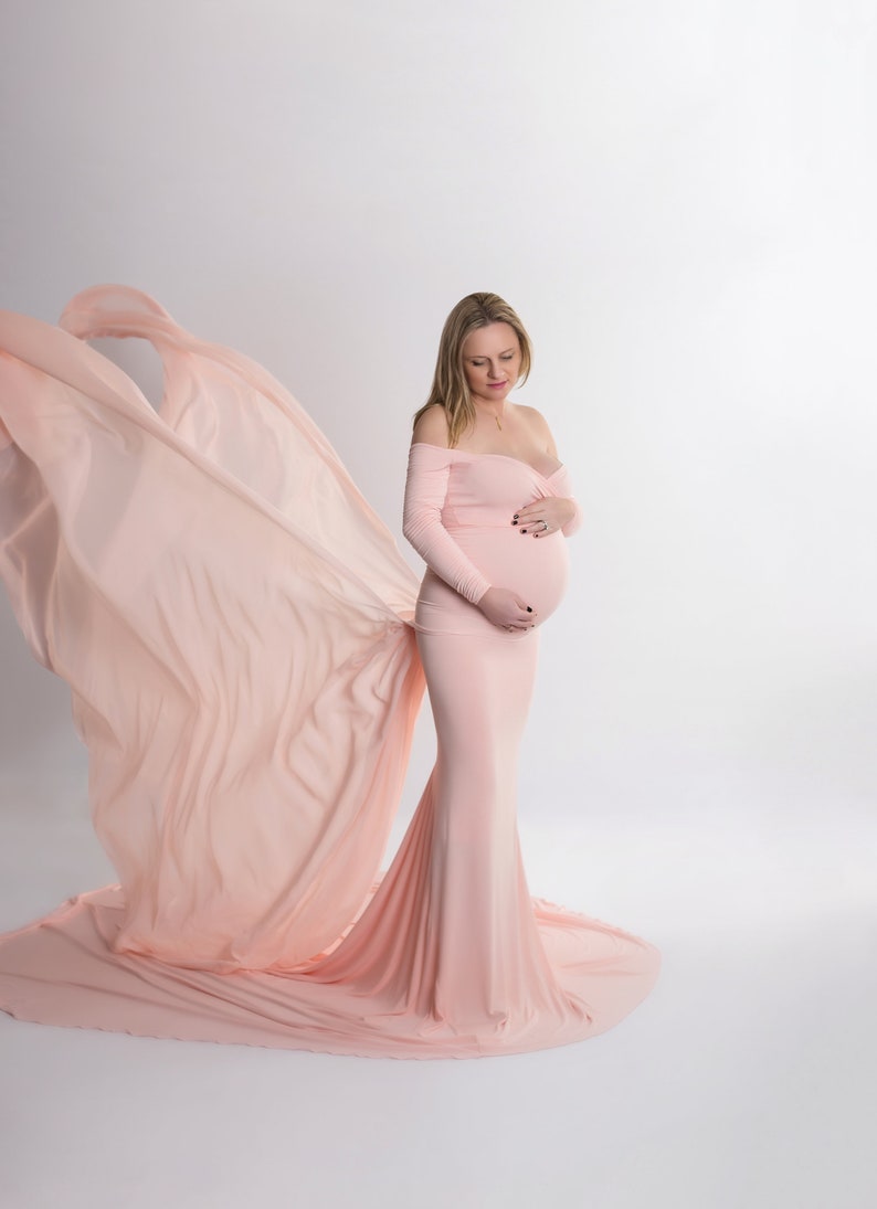 maternity gown with sleeves