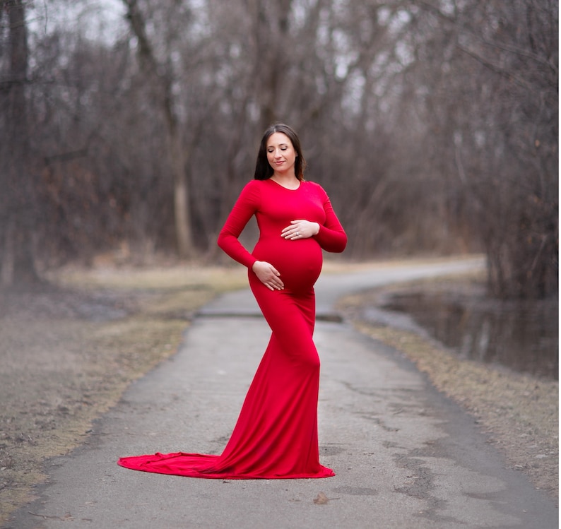 Dress For Photo Shoot Baby Shower Long Sleeve Image 0