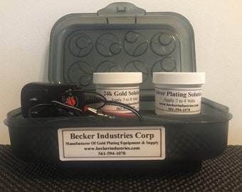 Kit de máquina para chapado en oro y plata de 24 quilates, galvanoplastia de joyería.