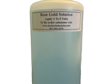 32oz Rose Gold solution, Rose gold plating solution, for electroplating, Gold plating, Industrial grade.