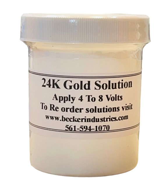 24K Gold solution, Electroplating Solution Industrial Grade, 32oz