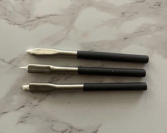 Juego de ánodos para chapado de bolígrafos: Punta fina, abovedada y angular - 3 piezas