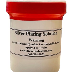 SILVER plating SOLUTION, silver solution, Industrial Grade, 4oz