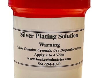 SOLUTION pour placage d'argent, solution d'argent, qualité industrielle, 4 oz