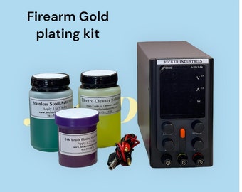 Firearm Gold Plating Kit, Gold plating machine with 24K Brush plating Gel Gold