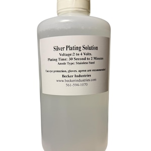8oz Silver Plating Solution: Industrial Grade