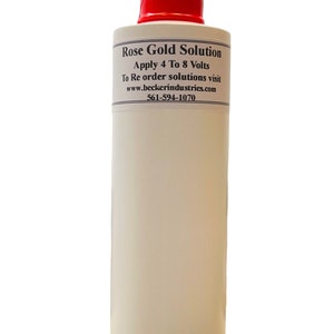 8oz Rose Gold Electroplating Solution - Industrial Grade