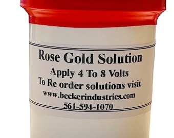 SOLUCIÓN DE ORO ROSA, 4 oz, Grado Industrial