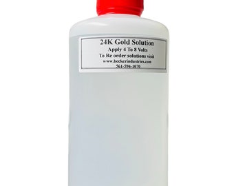 Solución de chapado en oro de 24 quilates, solución de galvanoplastia, 16 oz
