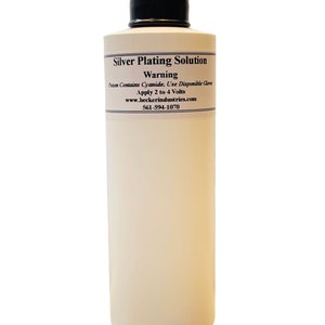 8oz Silver plating solution, silver electroplating solution, Industrial Grade.