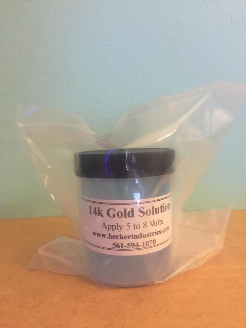 4oz 14K Gold Solution Electroplating Gold Solution Etsy
