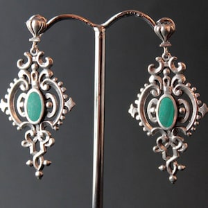 Malachite Vintage Earrings