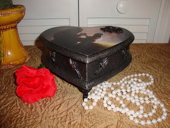 Jewelry box Keepsake box Beauty and The  Beast je… - image 4