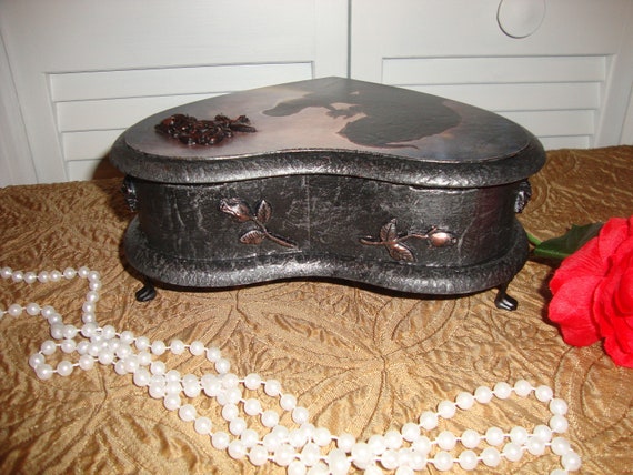 Jewelry box Keepsake box Beauty and The  Beast je… - image 6