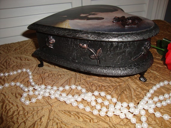 Jewelry box Keepsake box Beauty and The  Beast je… - image 5