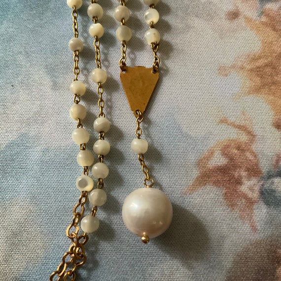 c1930 NECKLACE Gorgeous Pearl- Mother of Perl- Go… - image 9