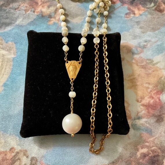 c1930 NECKLACE Gorgeous Pearl- Mother of Perl- Go… - image 7