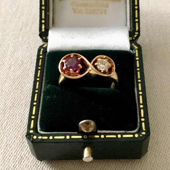 RUBY DIAMOND 18K GOLD Ring- Great Genuine Ruby - … - image 7