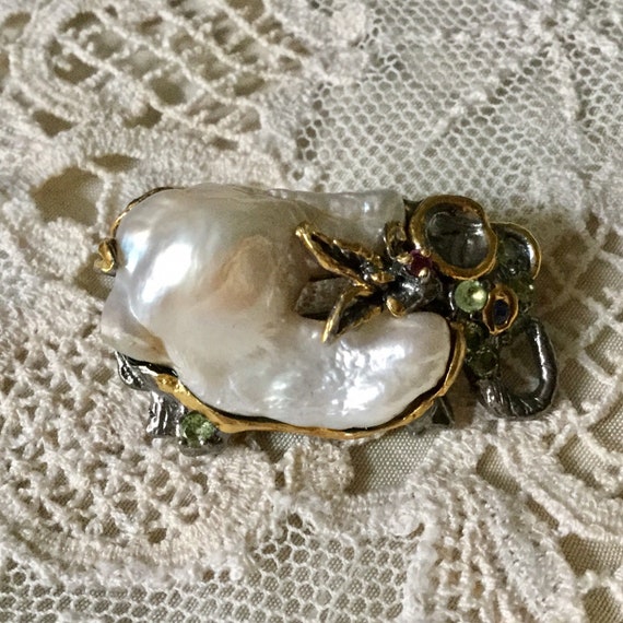 Exceptional ELEPHANT Great Baroque PEARL Vintage … - image 3