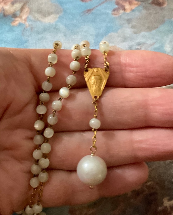 c1930 NECKLACE Gorgeous Pearl- Mother of Perl- Go… - image 2