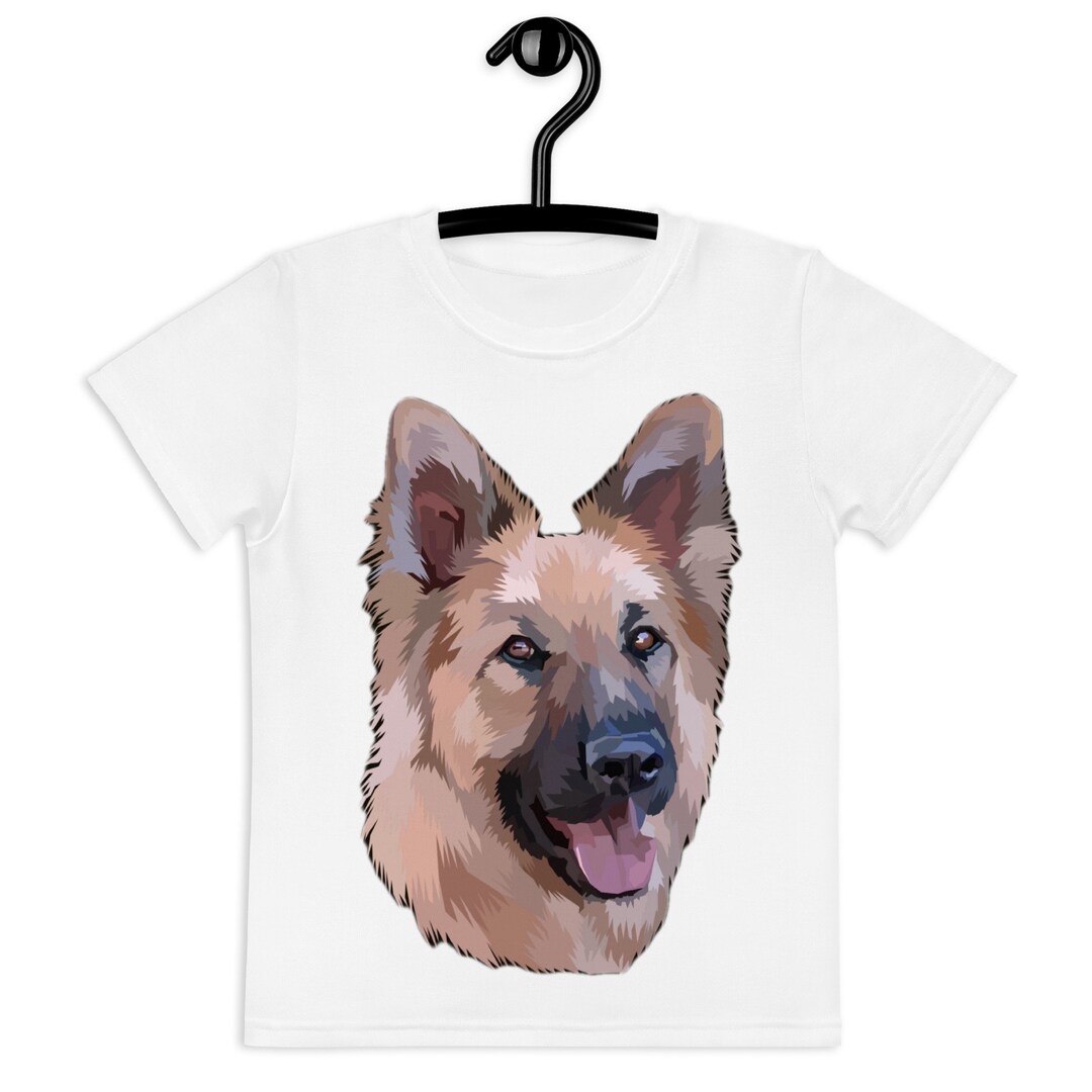 German Shaper Dog Head Shirt for Girls Etsy