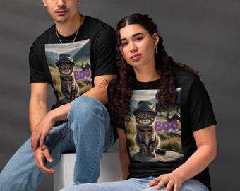 Unisex staple eco t-shirt with Cat Design
