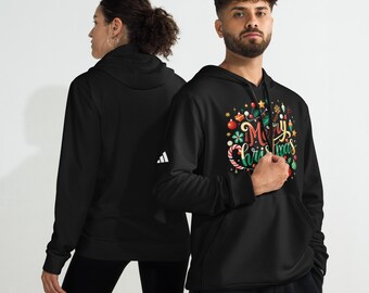 Christmas adidas fleece hoodie, Christmas gift, holiday gift hoodie,