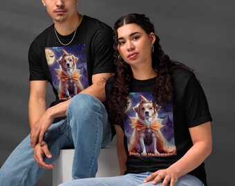 Unisex T-shirt with Halloween Dog Design