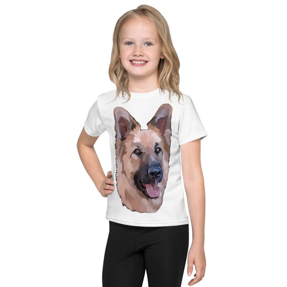German Shaper Dog Head Shirt for Girls Etsy