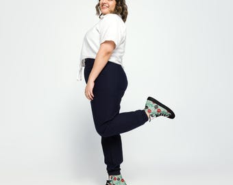 Women's Christmas High Top Canvas Shoes, Holiday Print