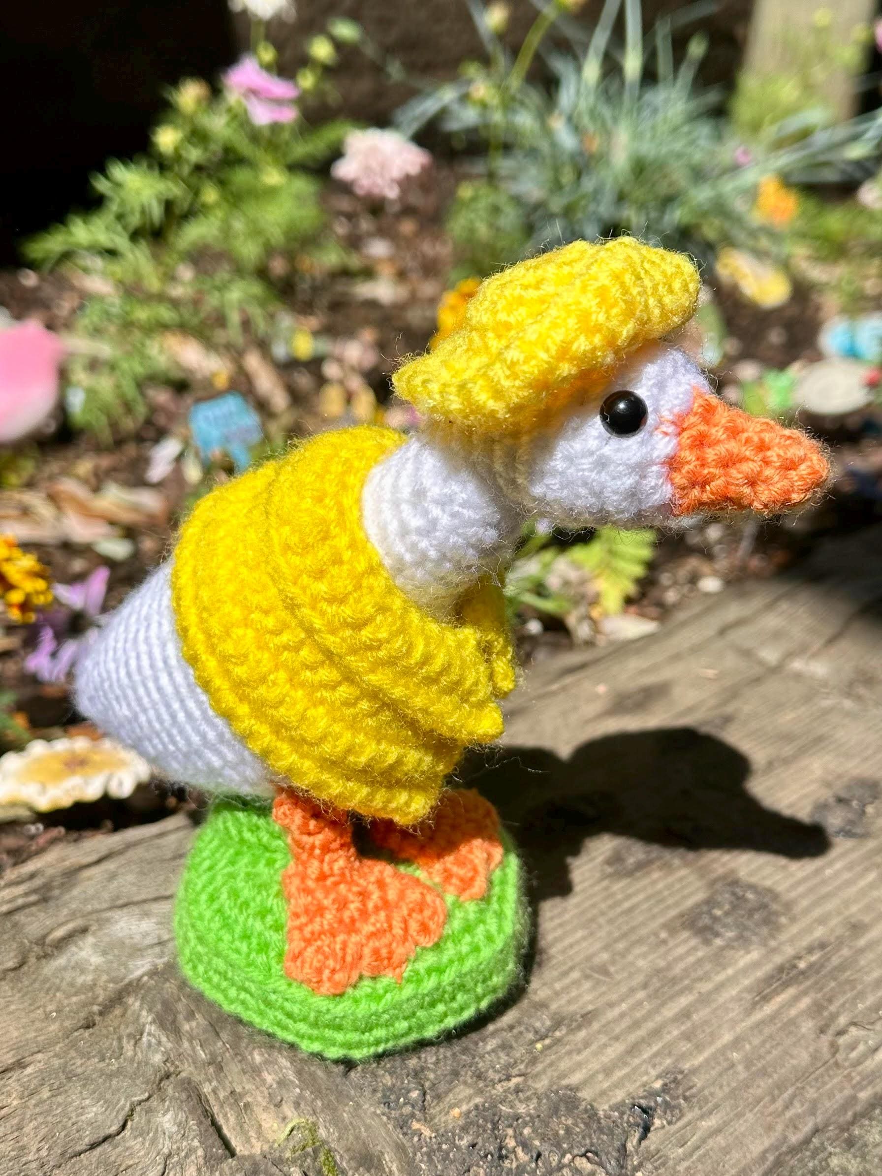 Desk Goose with Seasonal Outfits Crochet