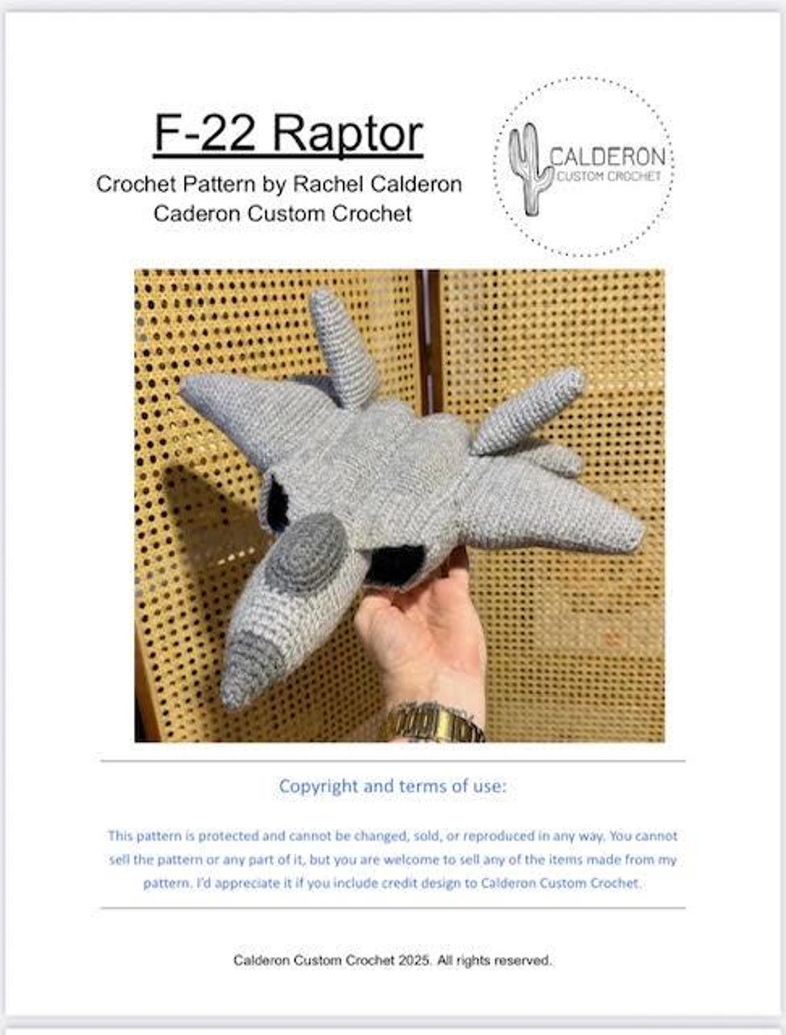 F-22 Raptor Crochet Pattern - Etsy