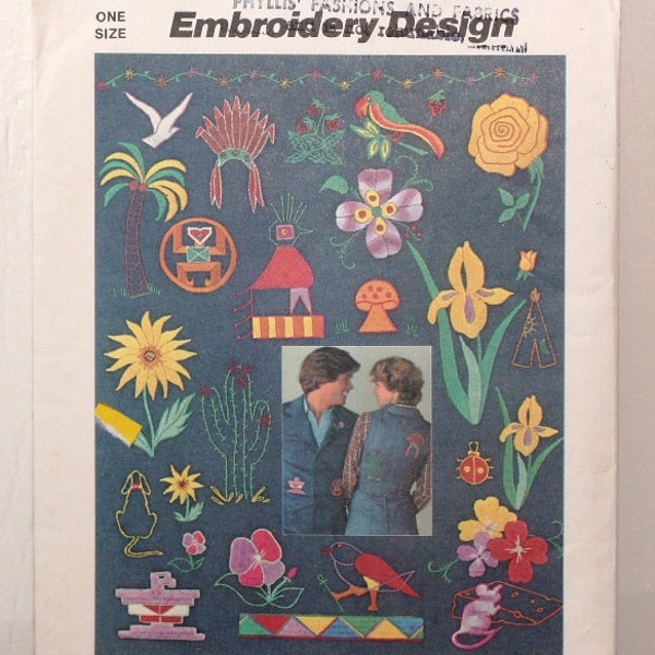 Simplicity Vintage Pattern 7516 Embroidery Designs
