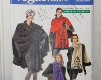 Vogue 7628 Scarf, Stole and Poncho Pattern