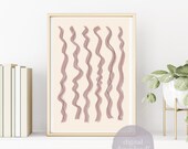 Purple Painted Squiggles: Digital Art Print Download