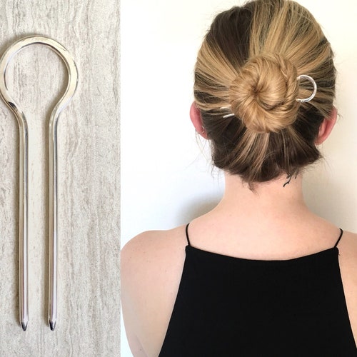 Spike Hair Pin Bun Holder Hair Sticks Wavy Hair Pins Etsy