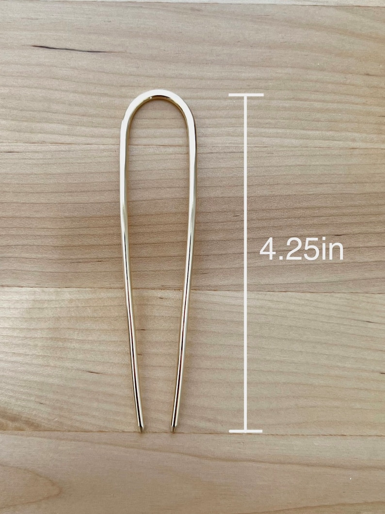 NEW Large Brass French Hair Pin Brass Bun Holder Handmade Etsy