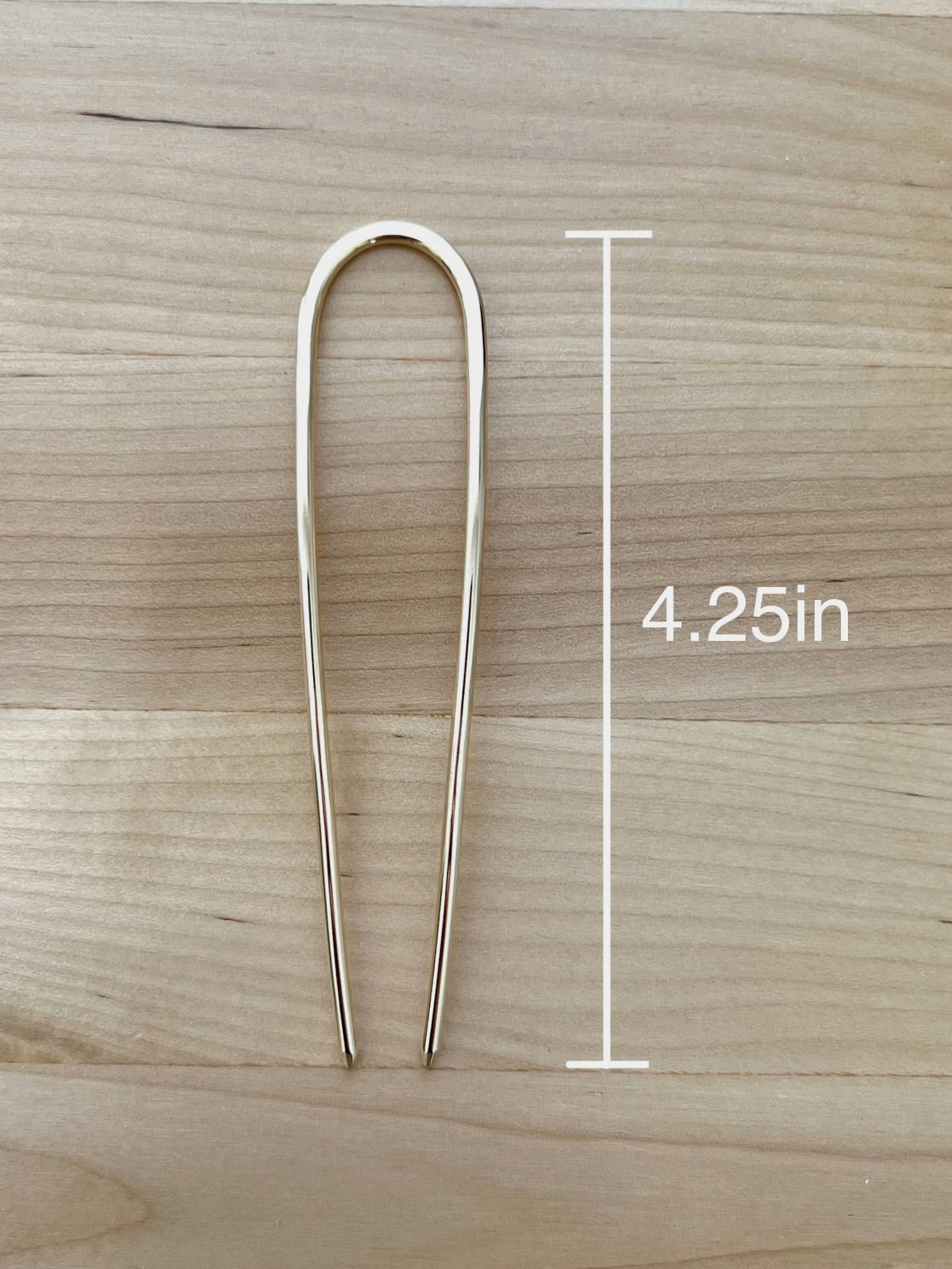 Large Brass French Hair Pin, Brass Bun Holder, Handmade