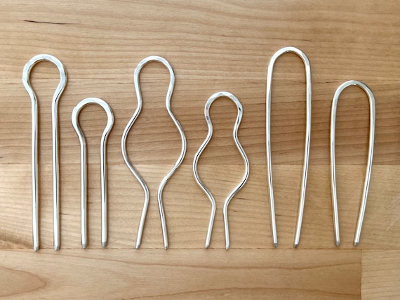Large Silver Hair Pin, Silver Hair Fork, Sterling Silver