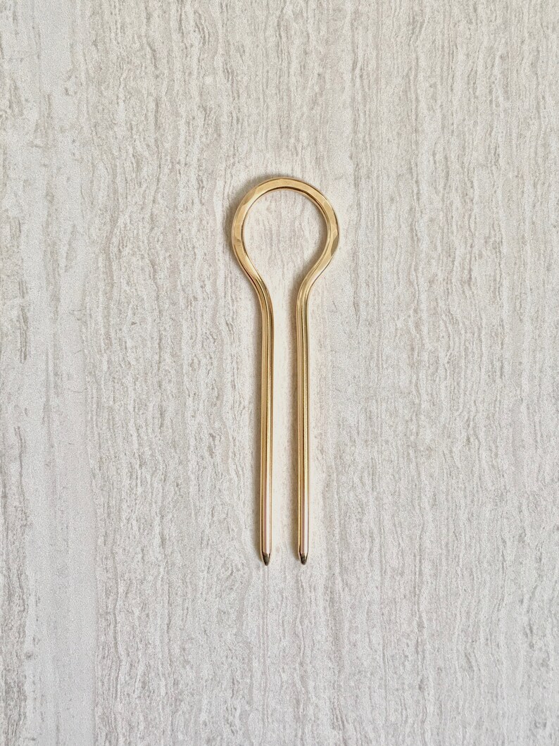 Large Brass Hair Pin Brass Hair Fork Large Metal Hair Pin Etsy