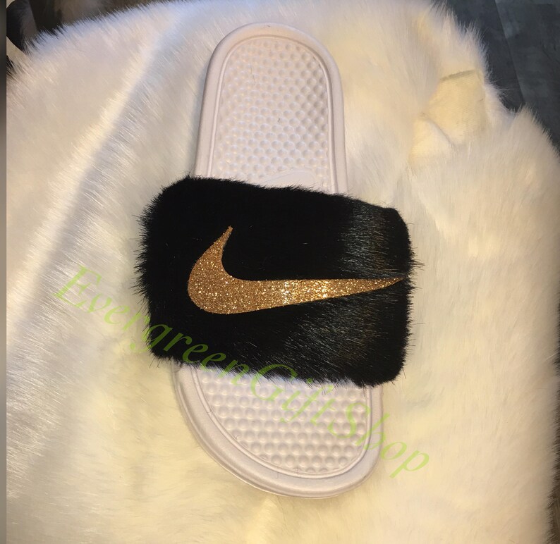 nike furry slides