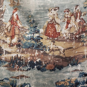 Pastoral Toile English Garden Curtains Drapery Panels Birds Floral Pattern  /Made in USA, NO tariffs