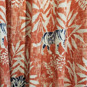 Le Tigre Curtains Drapery Panels Tiger Floral Pattern /Made in USA, NO tariffs