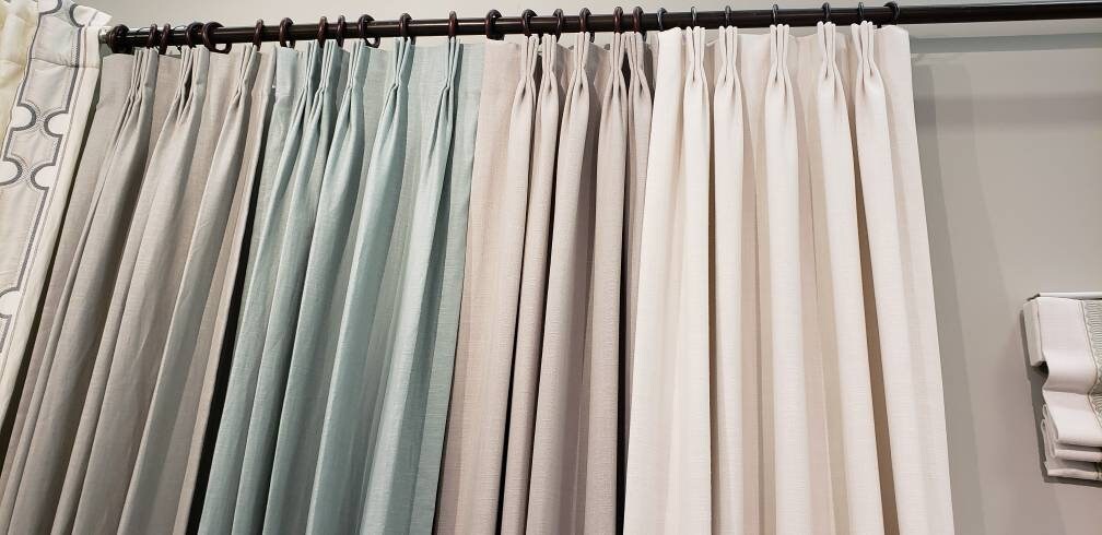 Par Pacific Linen mezcla Pinch Pleted Drapery Panels Cortinas | Etsy