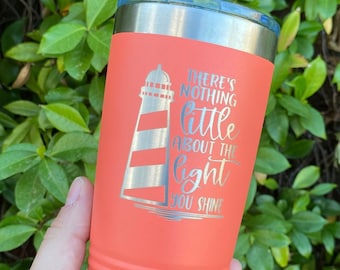 Lighthouse Inspirational Themed Insulated Tumbler Laser Engraved-Perfect Gift