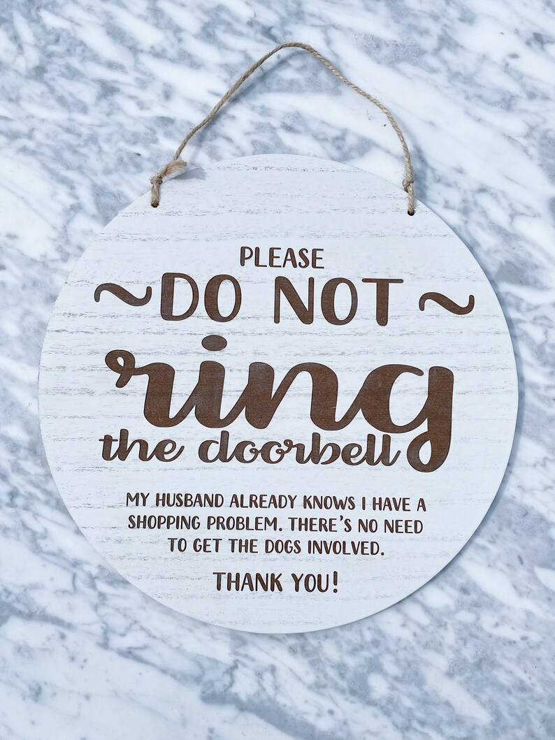Door Sign-please Do Not Ring the Doorbell Sign - Etsy