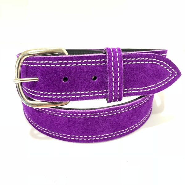 Purple Suede Belt - Etsy